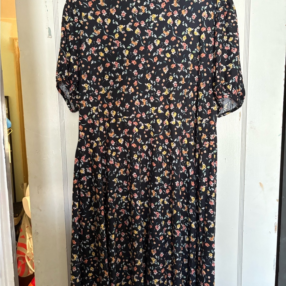 Floral Black Dress